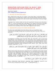 009 - MENGATUR CINTA DAN TAAT (AL-WALA’) DAN BAGAIMANA MELEPAS KEBENCIAN (AL-BARA’).pdf