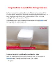 Things You Need To Know Before Buying a Toilet Seat - Hindware Homes.docx