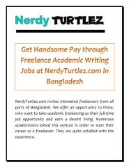 Get Handsome Pay through Freelance Academic Writing Jobs at NerdyTurtlez.com in Bangladesh.pdf