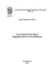O Silêncio de Deus - Segundo Hans Urs von Balthasar de Sérgio A.Ribarac PUC SP.pdf