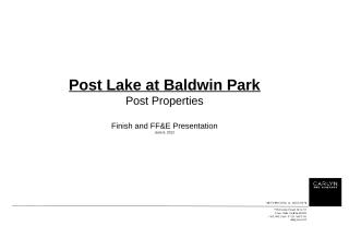 Post Lake at Baldwin Park.ppt